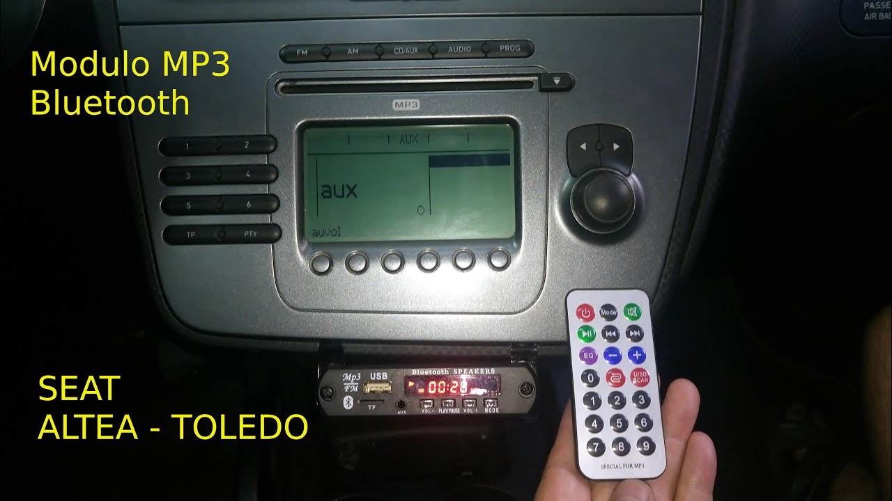 Instalar modulo de audio MP3 Bluetooth super barato en la radio original de seat toledo altea. 045