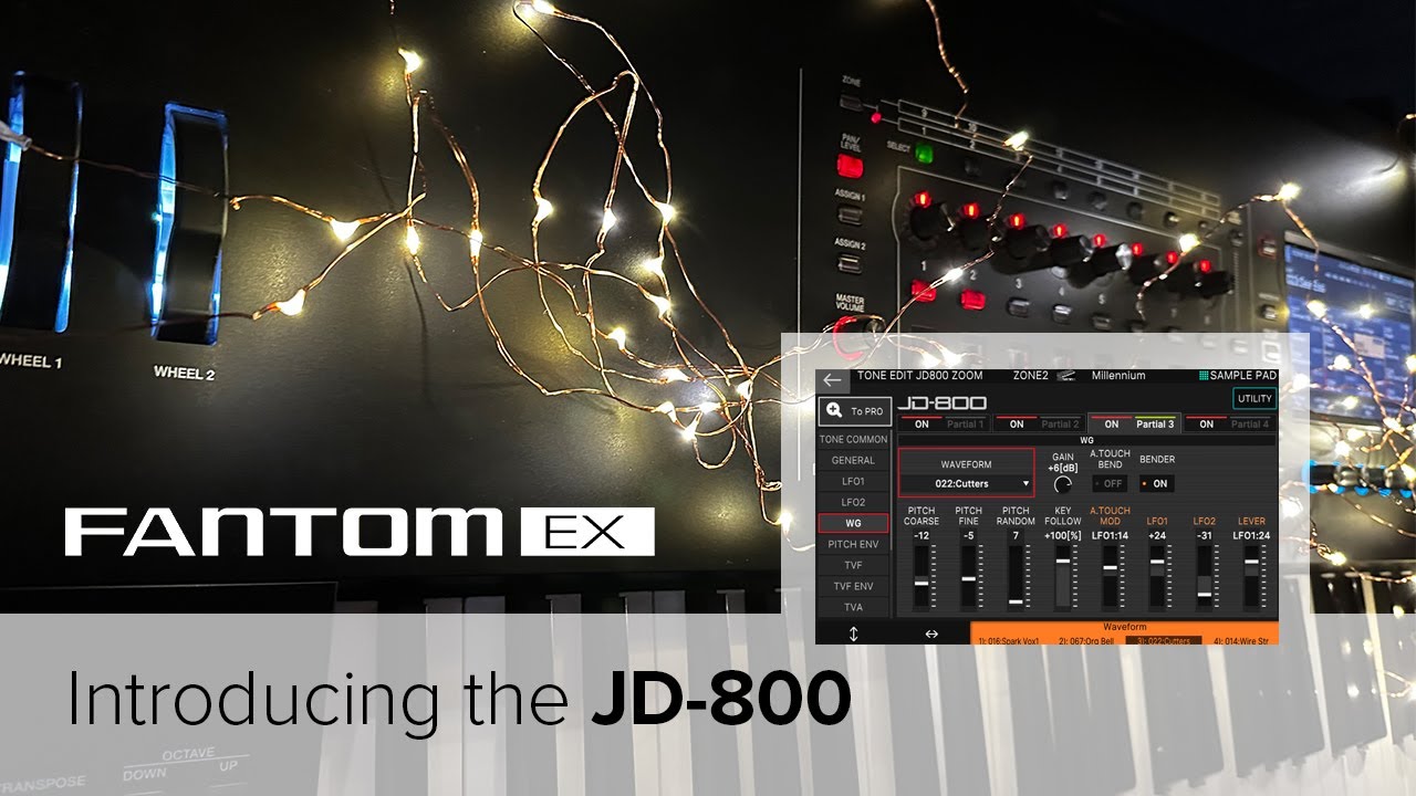 Roland Fantom EX update - JD-800 model expansion (including demo of all 128 presets)
