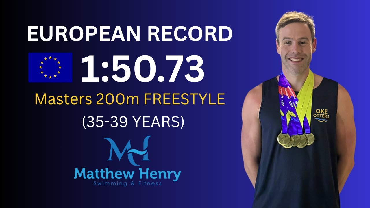 Personal Best Aged 35 | 🏊‍♂️ European & British Record – 200m Freestyle (35–39 Years)