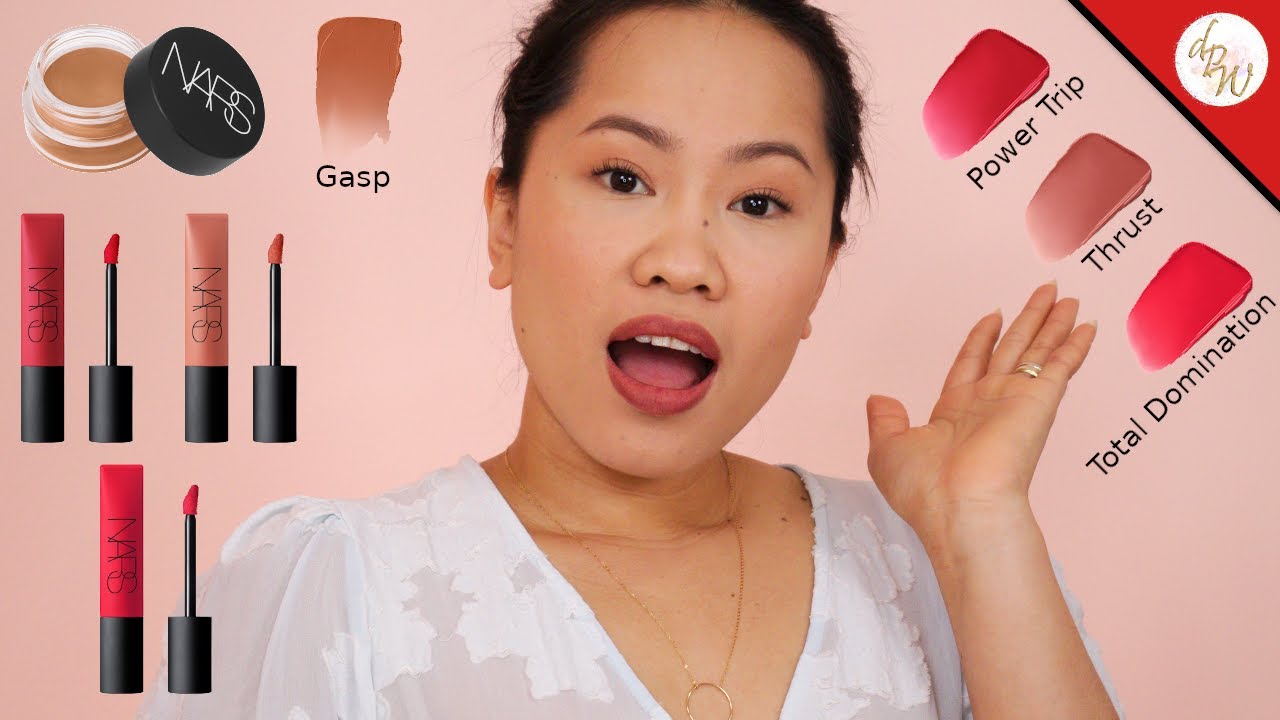 NARS AIR MATTE LIP COLOR and BLUSH | THRUST, TOTAL DOMINATION, POWER TRIP and GASP