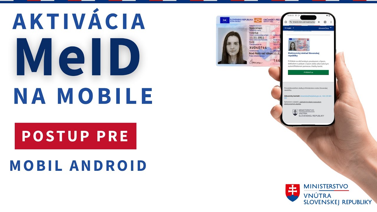 4. Aktiv&aacute;cia MeID na mobile - postup pre mobil Android