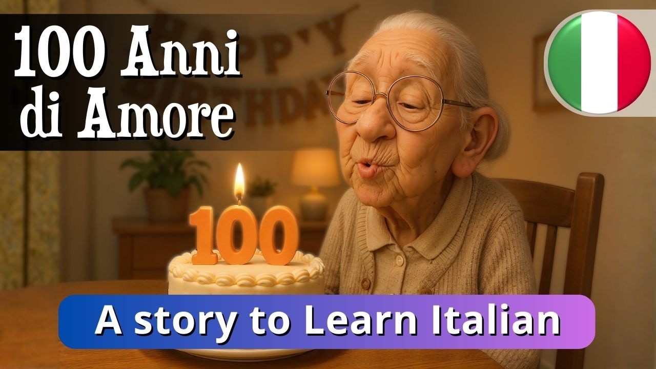 Лёгкая итальянская история для начинающих | 100-летняя Нонна 🎂 (A1–A2)