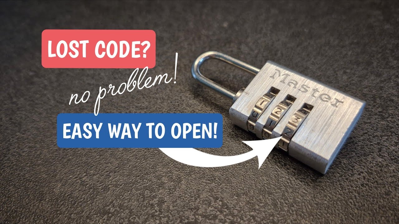 How to Open a Combination padlock if you've lost the Code – Quick and easy!