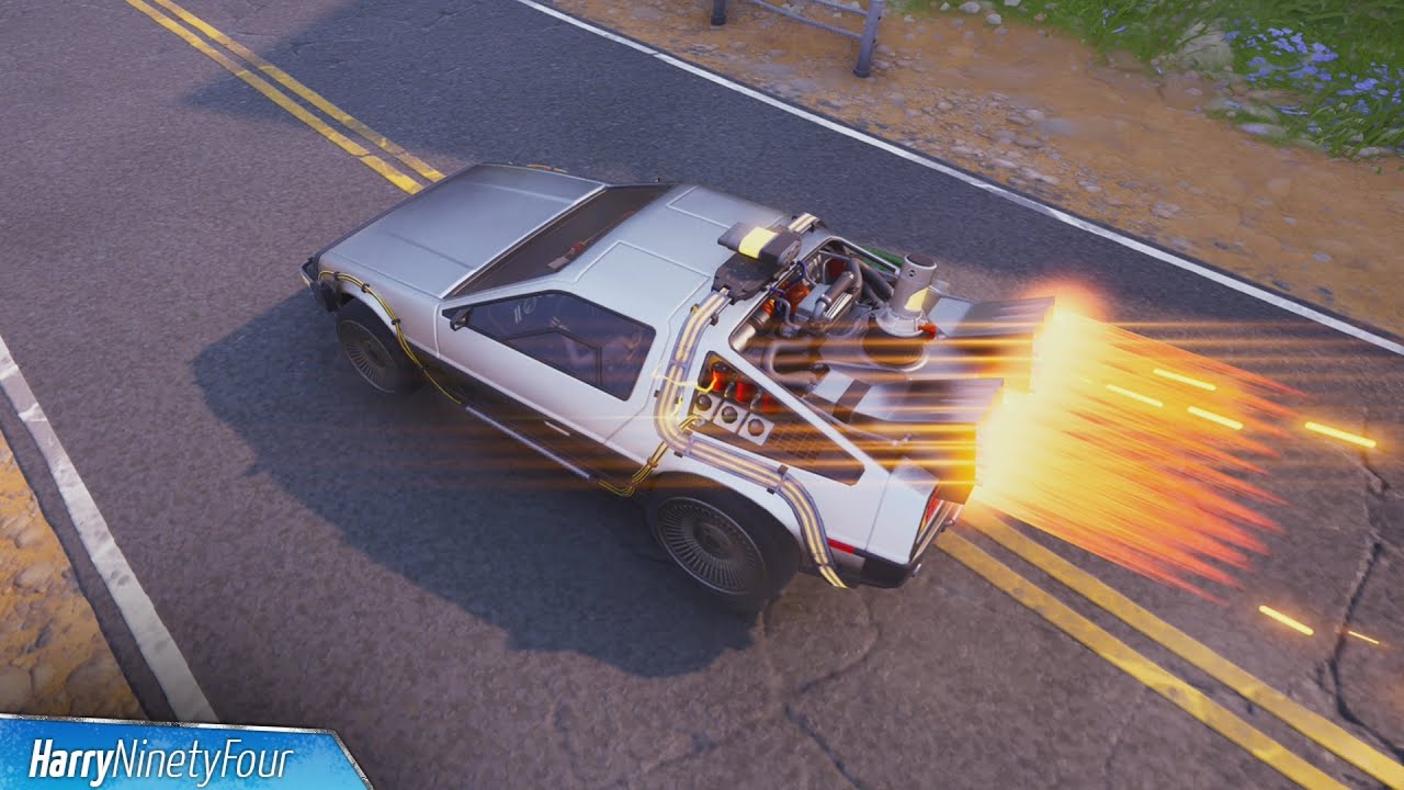 Maintain a Speed of 88mph in a Whiplash Time Machine - Fortnite