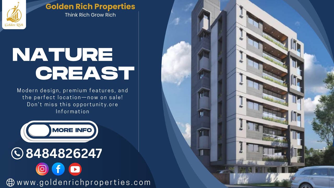 🔹Nature Crest 3 BHK Luxury Flat At.Sawarkar Nagar, Gangapur Road