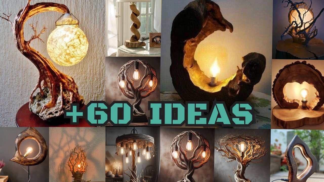 Tomé TRONCOS,RAMAS secas Y  REALICÉ todos estos PROYECTOS de LAMPARAS!+60 IDEAS de MAJESTUOSAS ¡