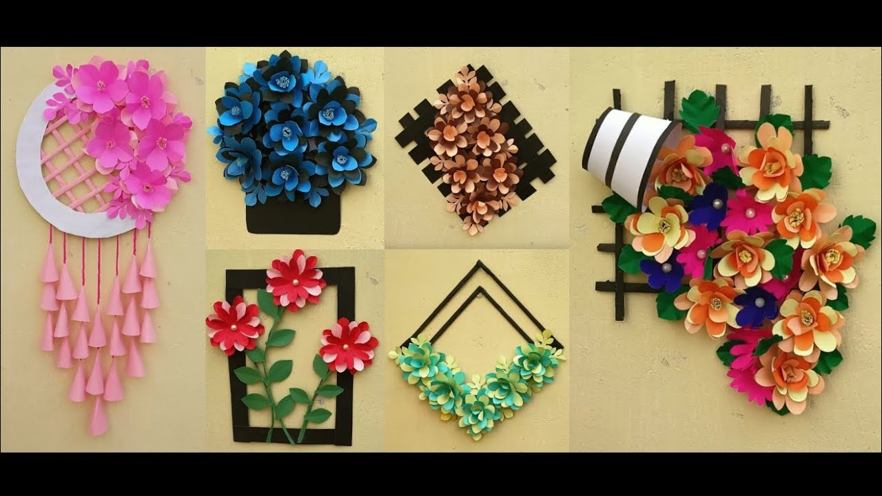 Beautiful Flower Wall Hanging| Paper Flower Wall Hanging ideas| Wall Hanging 