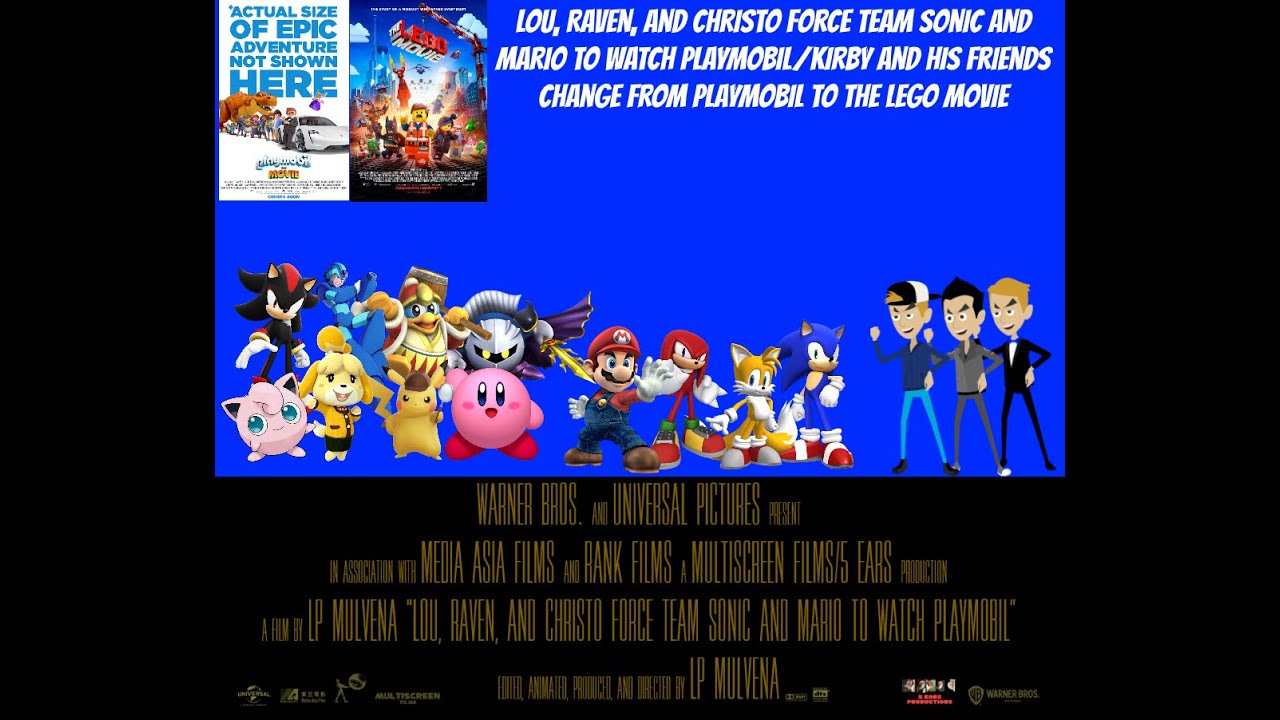 Lou, Raven, and Christo force Team Sonic and Mario to watch Playmobil