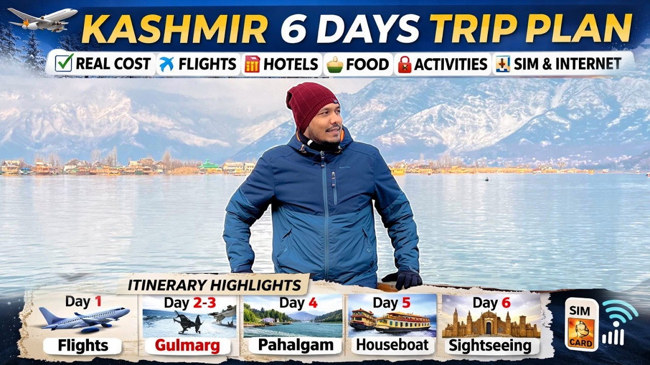 Kashmir 2026: 6-Day Trip Plan (Surviving -18°C in Gulmarg! ❄️)