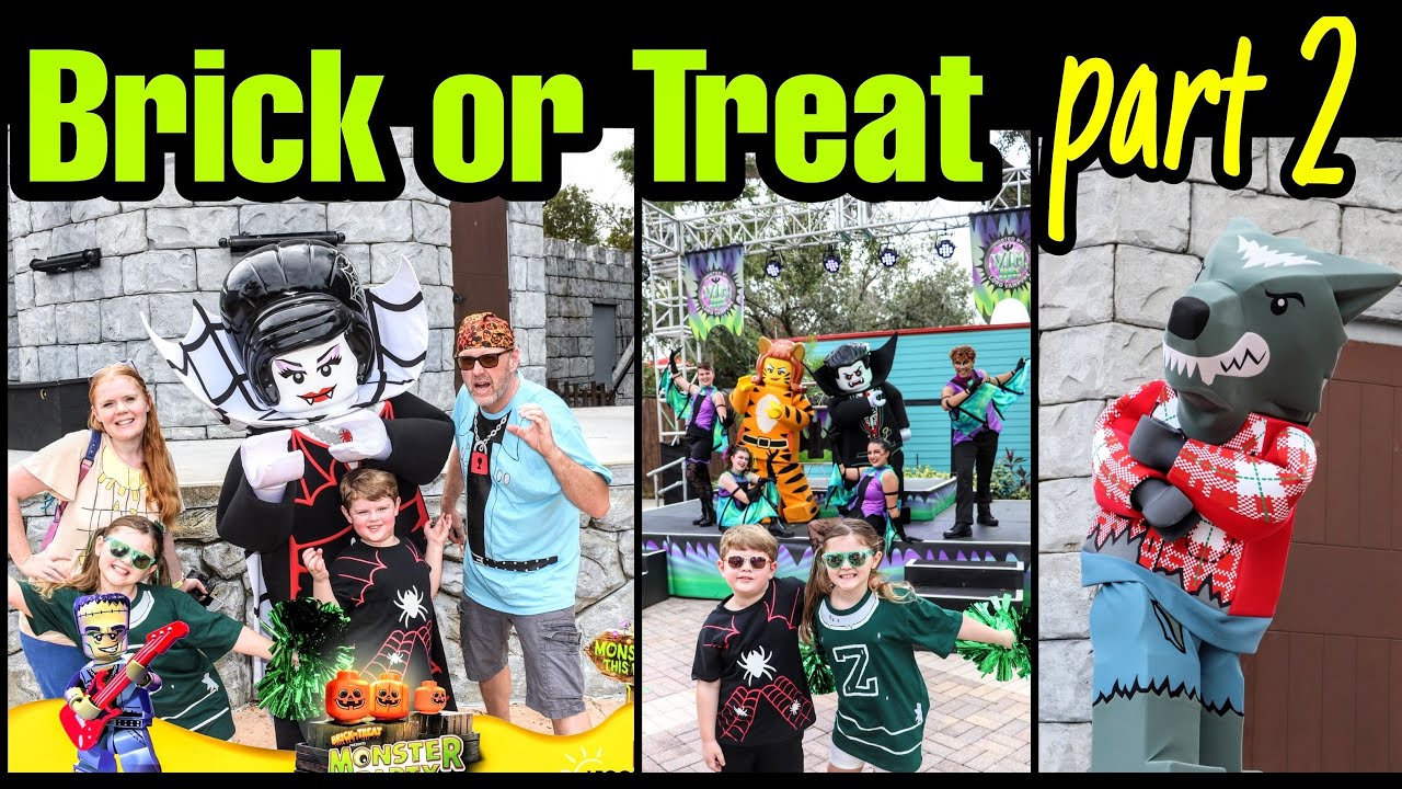 Brick or Treat Part 2 at Legoland Florida | Surprising the Halloween Characters & Seeing the Shows