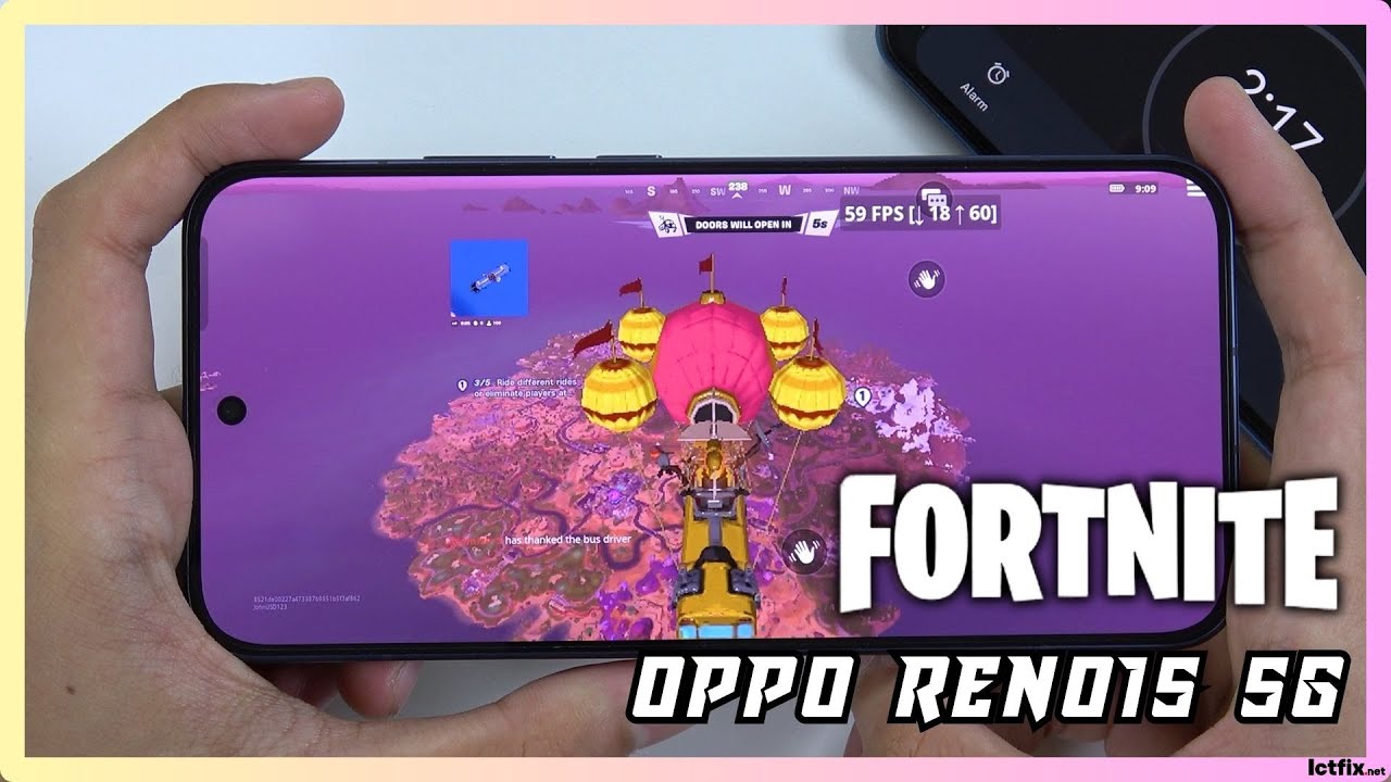 OPPO Reno 15 5G Fortnite Mobile Gaming Test | Snapdragon 7 Gen 4 | 120Hz AMOLED Performance