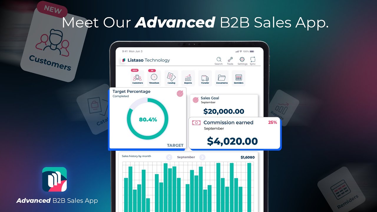 Listaso B2B Advanced Sales App