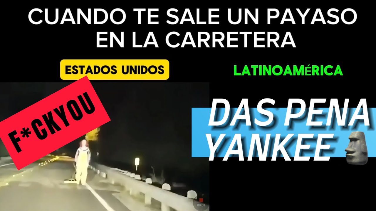 Cuando te sale un Payaso 🤡 en la carretera | EE.UU 😱VS LATAM 😎