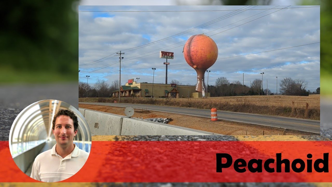 Peachoid [Peach Shaped Water Tower] in Gaffney, South Carolina | I-85 Milemarker 91