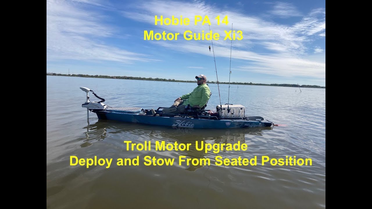 Руководство по эксплуатации мотора Hobie PA 14 Xi3 Troll Motor Upgrade: развертывание и складыван...