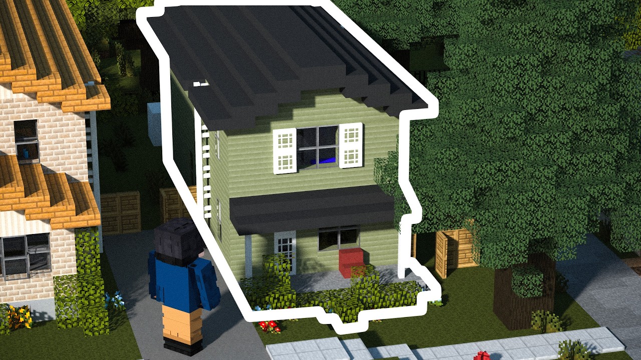 Watch Me Build a Realistic House in My Minecraft City