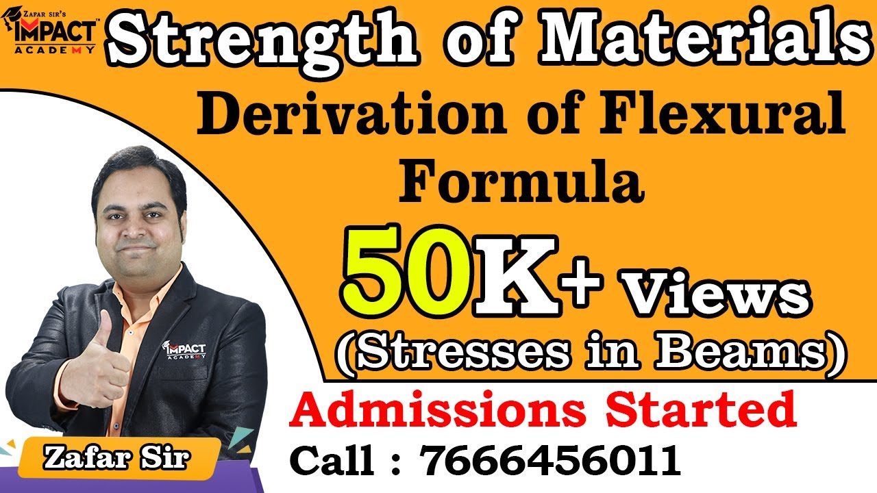 Derivation of Flexural Formula | Stresses in Beams | Strength of Materials #engineering #zafarsir