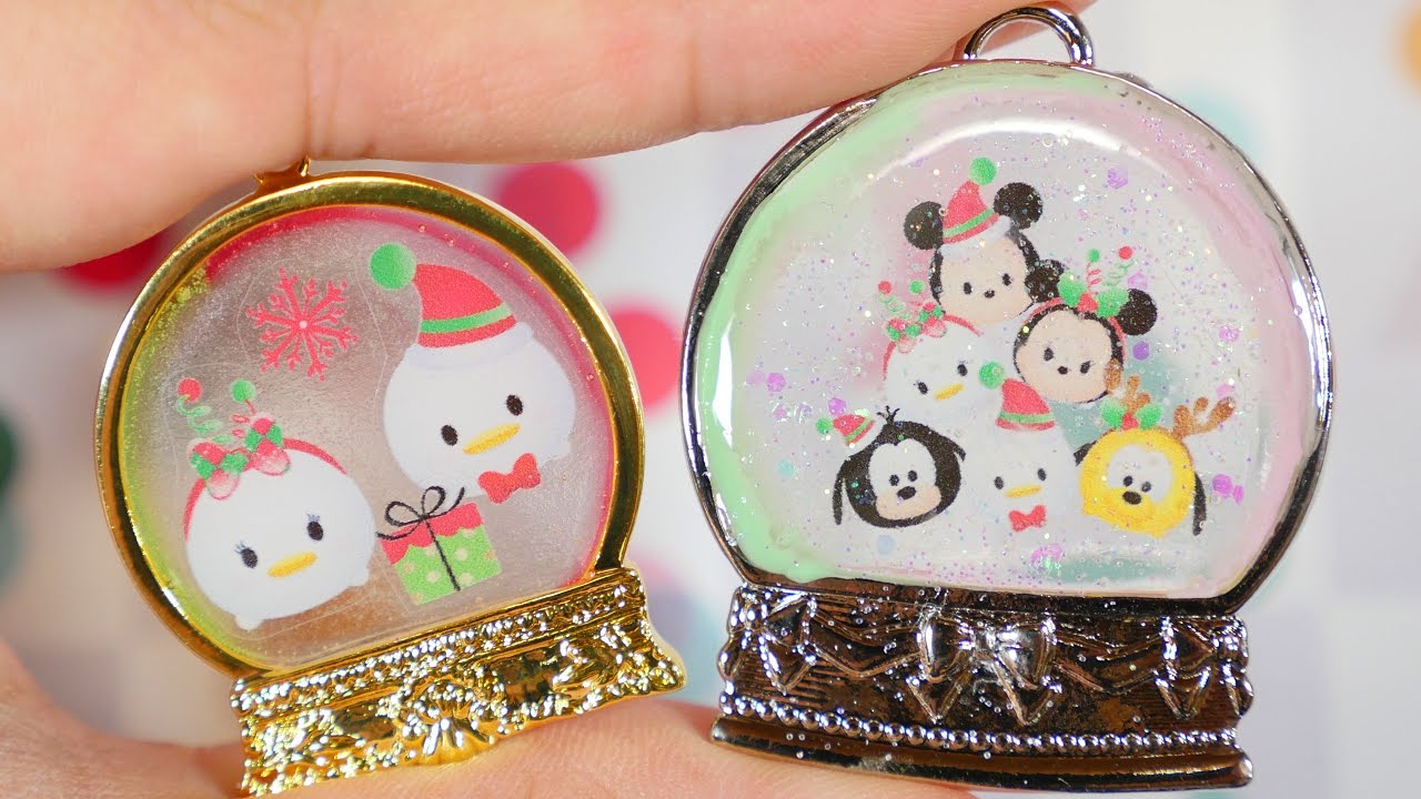DIY Christmas Tsum Tsum UV Resin Snow Dome Charm Tutorial