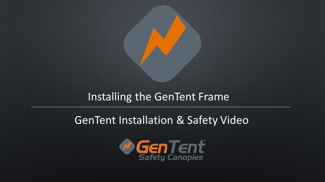 Installing the GenTent frame