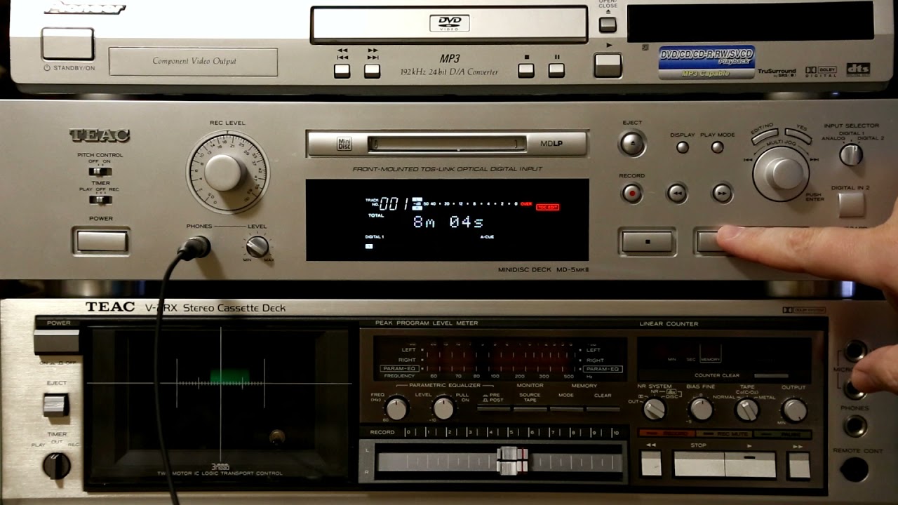 TEAC MD-5 MKII, проба записи и сравнение качества с исходником/Recording sound test TEAC MD-5 MKII