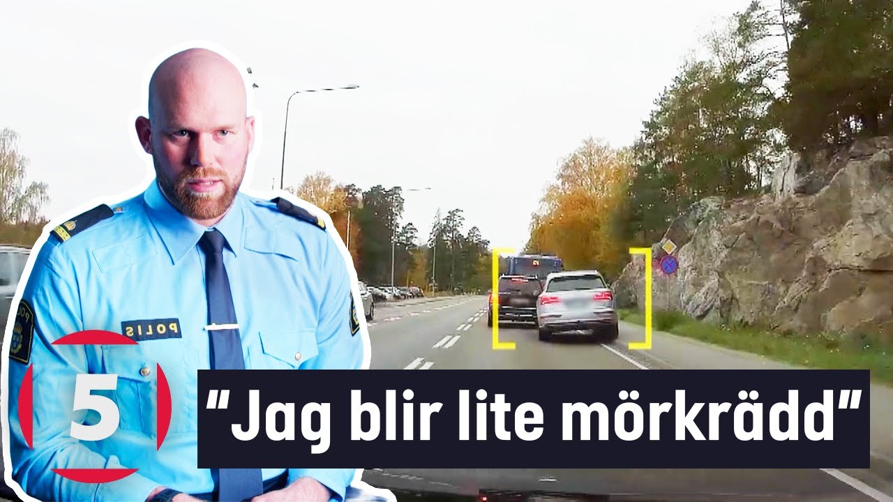 Fångat på polisens kamera | Polisen jagar förare som har med sig en YXA! | Kanal 5 Sverige