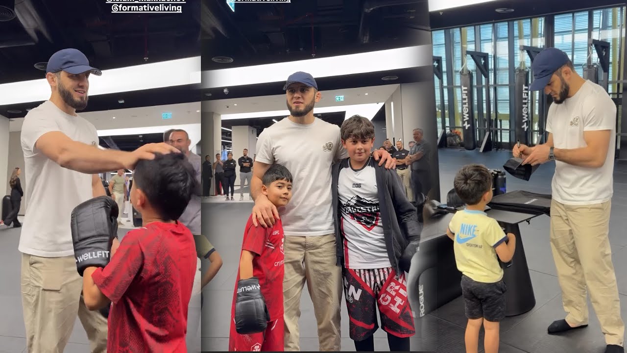 Islam Makhachev Surprise Little Fans in Training Gym