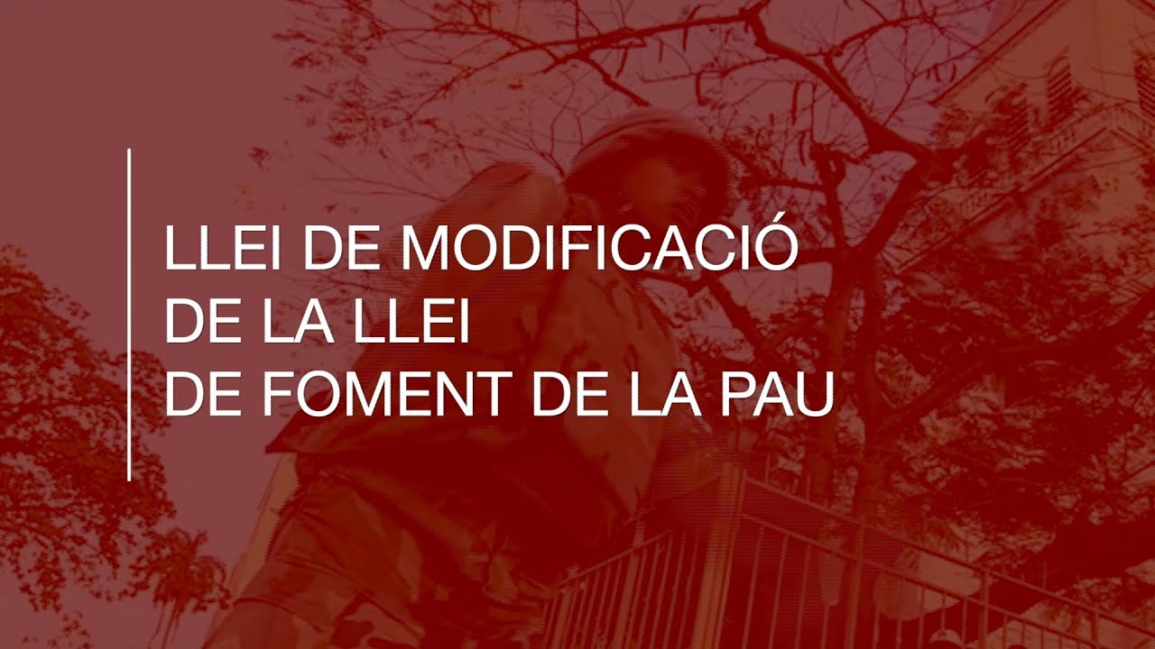Llei de modificació de la Llei de foment de la Pau