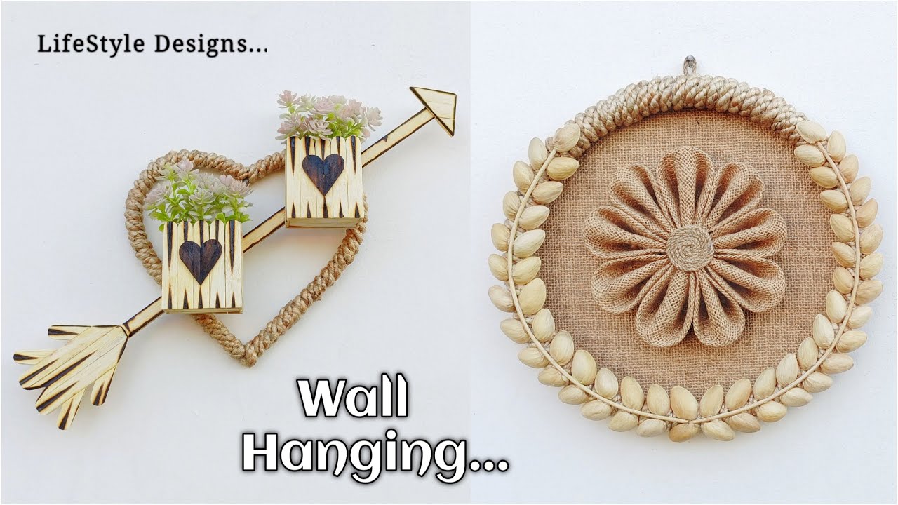 Wall Hanging Home Decor Ideas with Jute | Jute Wall Hanging | DIY Handmade Jute Craft Ideas