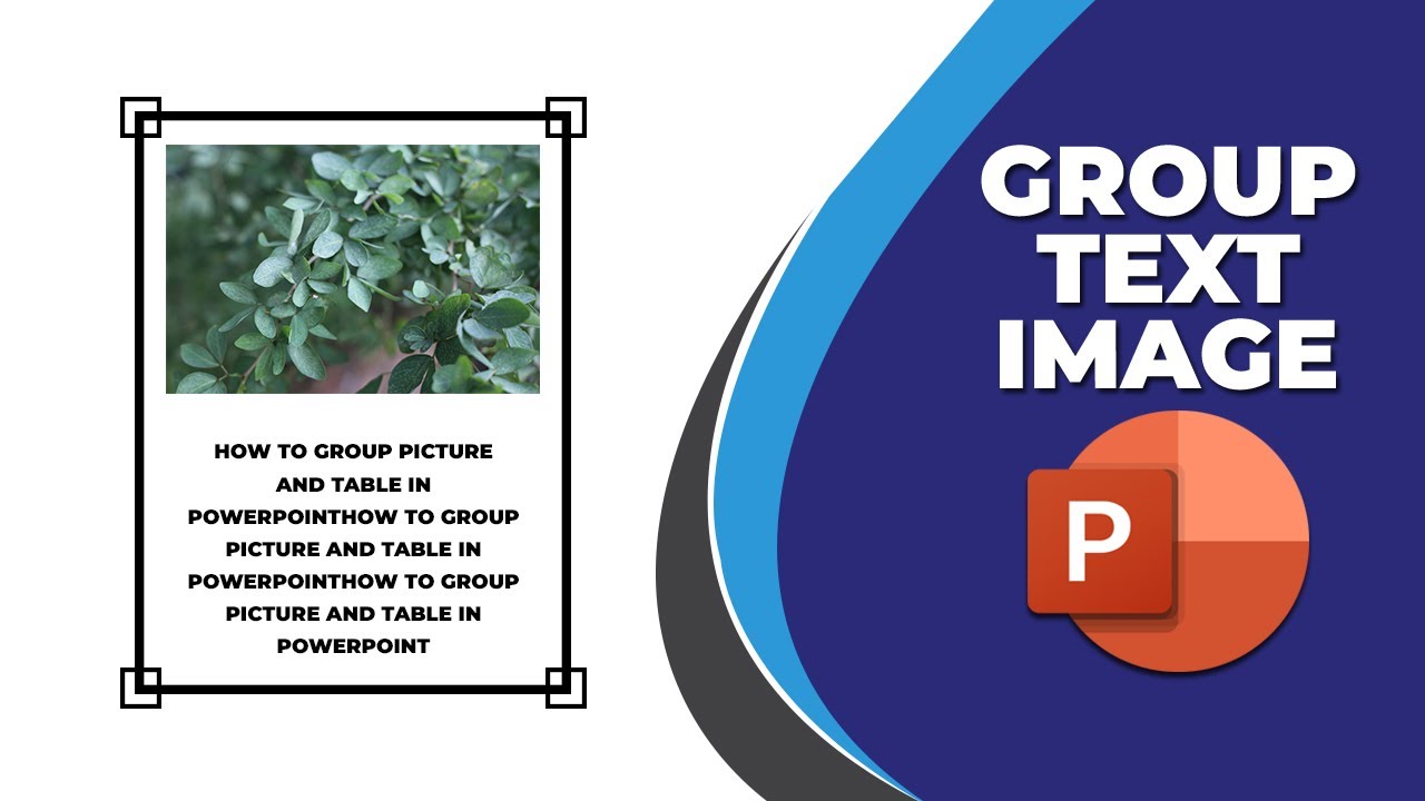 How to group text and image in PowerPoint