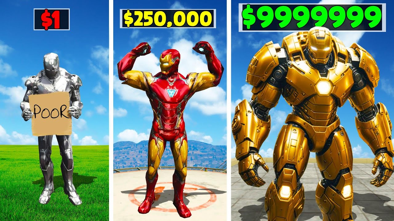 $1 to $1,000,000 IRON MAN In GTA 5!
