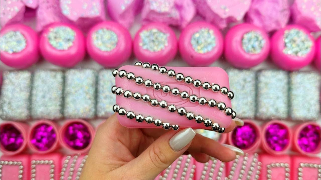 ASMR★(4K)★Crushing soap★Baking soda★Soap boxes with glitter&starch★Clay cracking★