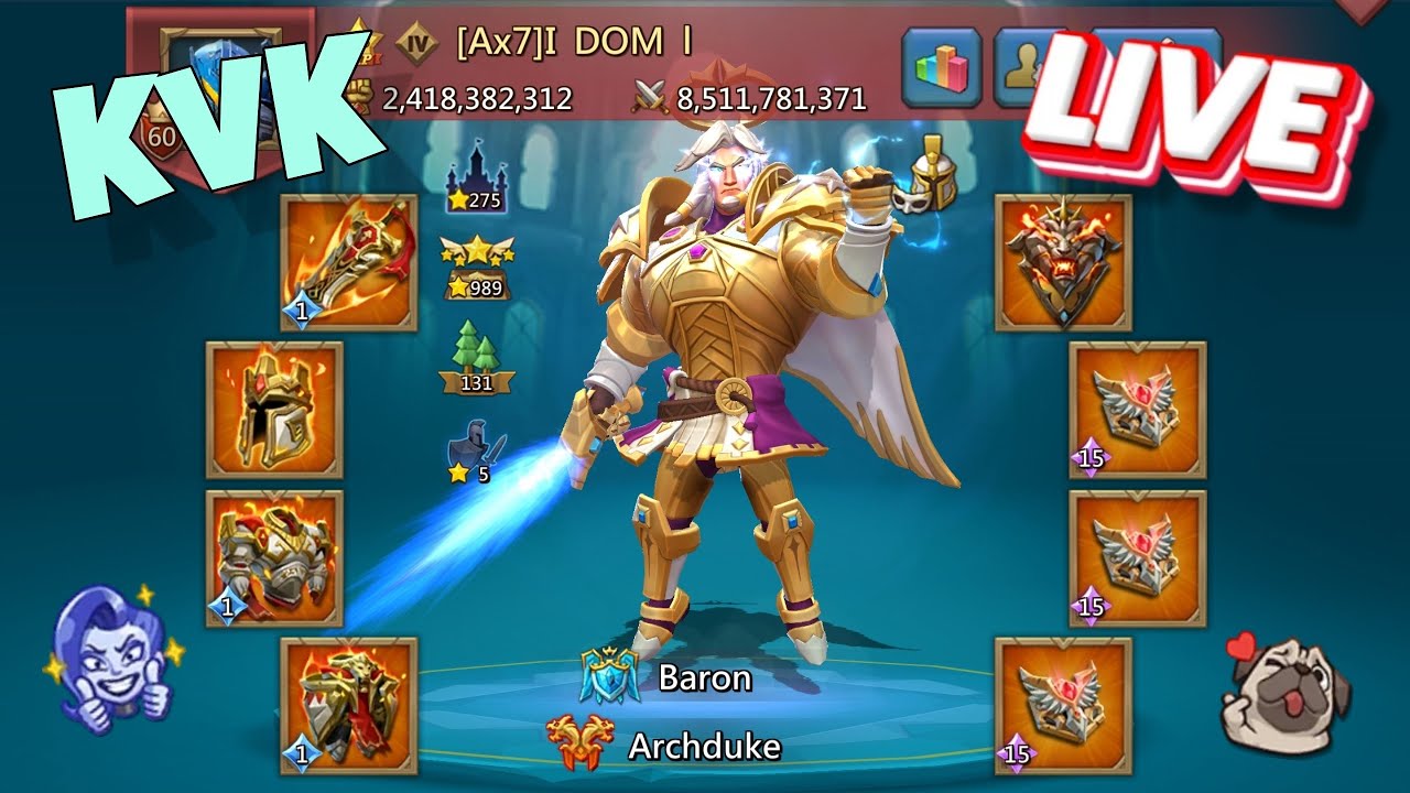 Lords Mobile - KVK LIVE STREAM on Fugah 5 emperor account