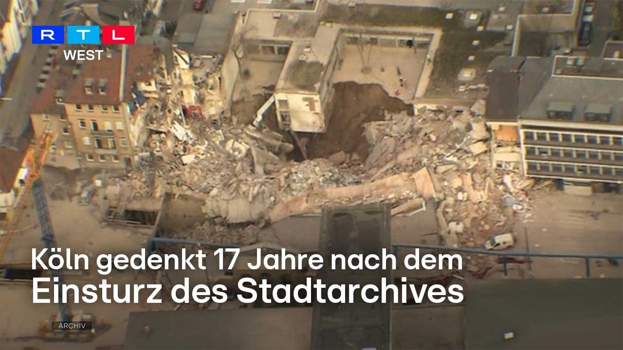 Stadtarchiv in Köln eingestürzt – Gedenkveranstaltung 17 Jahre nach dem Unglück | RTL WEST