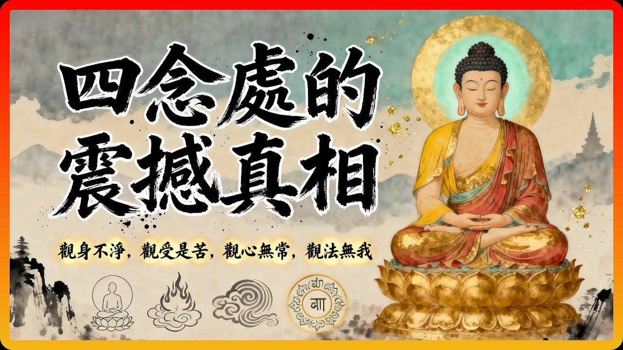 為什麼修行人越早明白「四念處」，越不被痛苦控制？觀身觀心的驚人真相！#佛教故事 #佛法 #修行 #開悟 #四念處