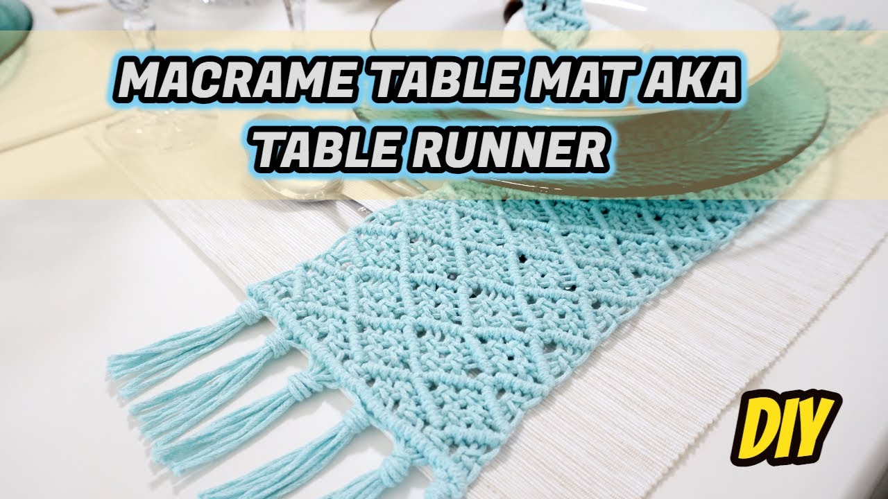 DIY easy macrame table mat or macrame table runner | Step by step macrame tutorial | Easy home decor