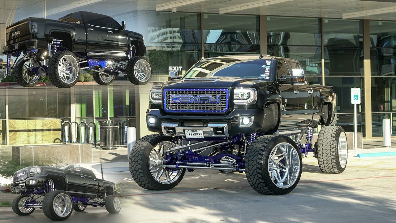 WEST TEXAS DENALI ON 22 inch suspension and 30 inch wheels! Solid Axle SWAP Diesel tune and more!