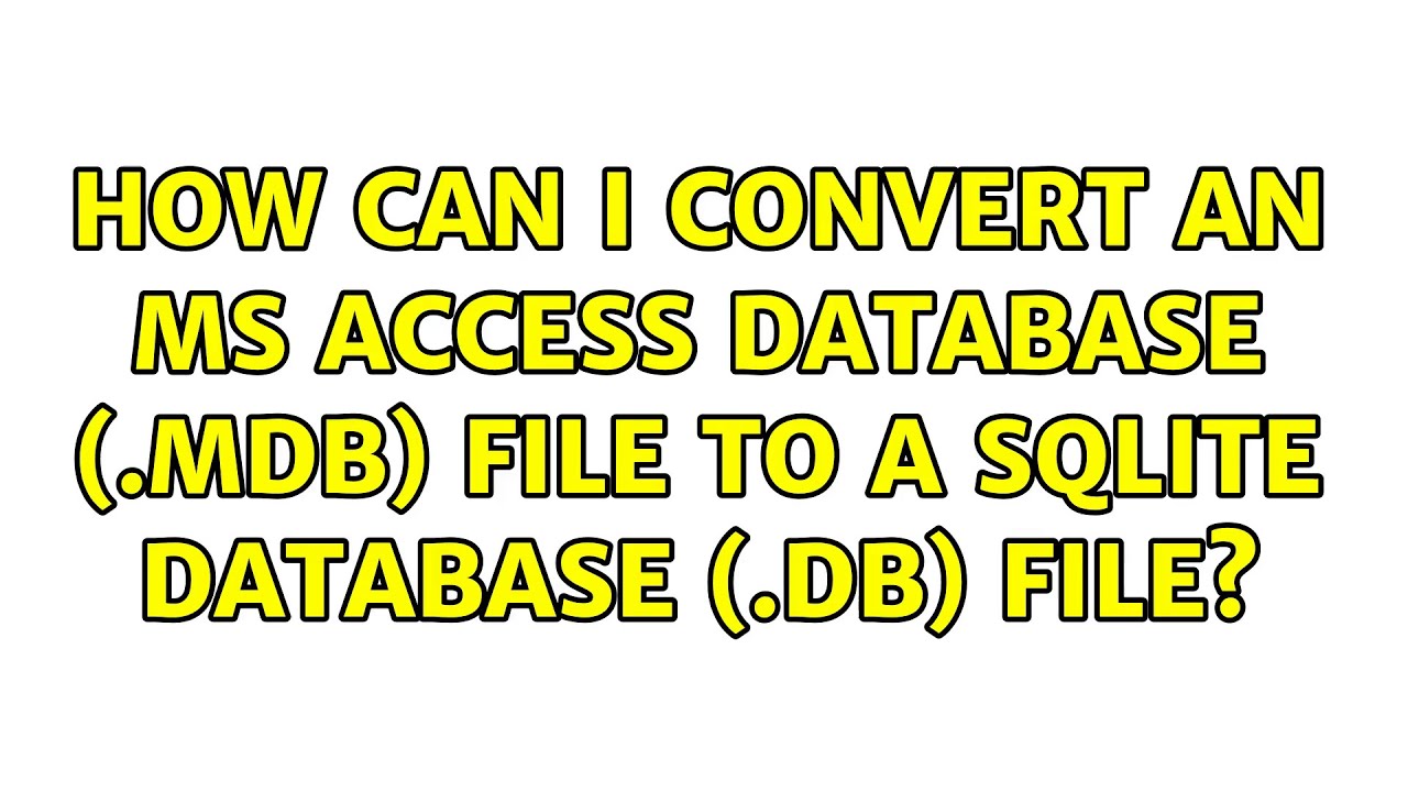 How can I convert an MS Access database (.mdb) file to a Sqlite database (.db) file?