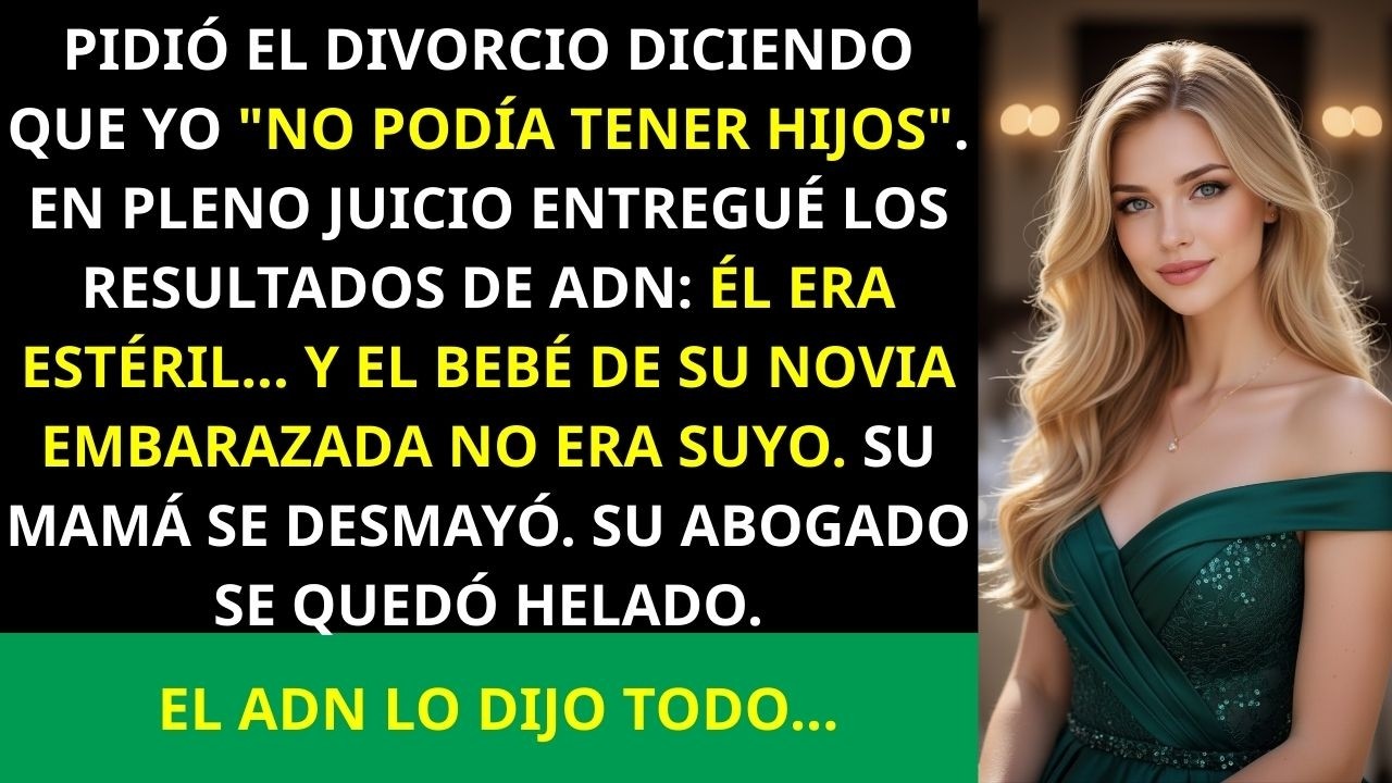 Mi esposo pidió el divorcio en la corte llamándome estéril… pero los resultados de ADN lo