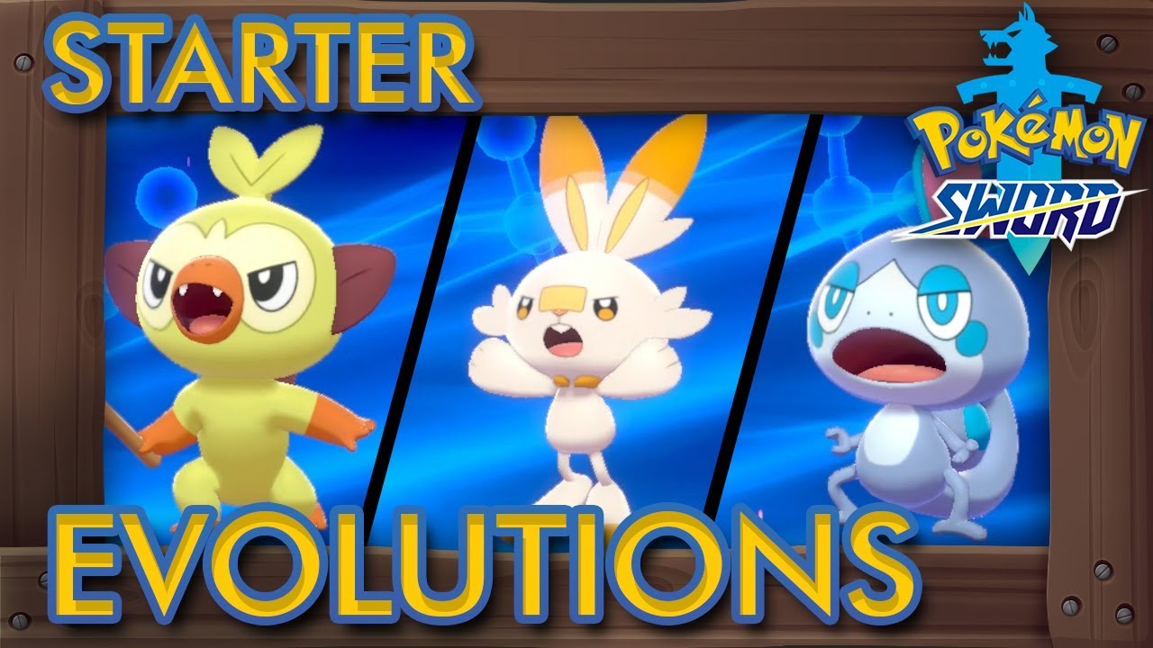 Pokémon Sword & Shield - All Starter Evolutions + Shiny Evolutions