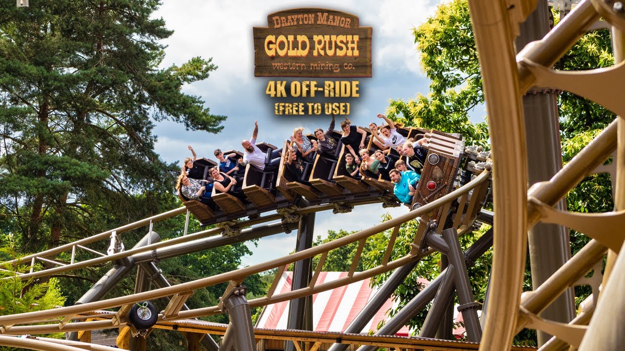 Gold Rush 4k Off-Ride Footage Drayton Manor *FREE TO USE*
