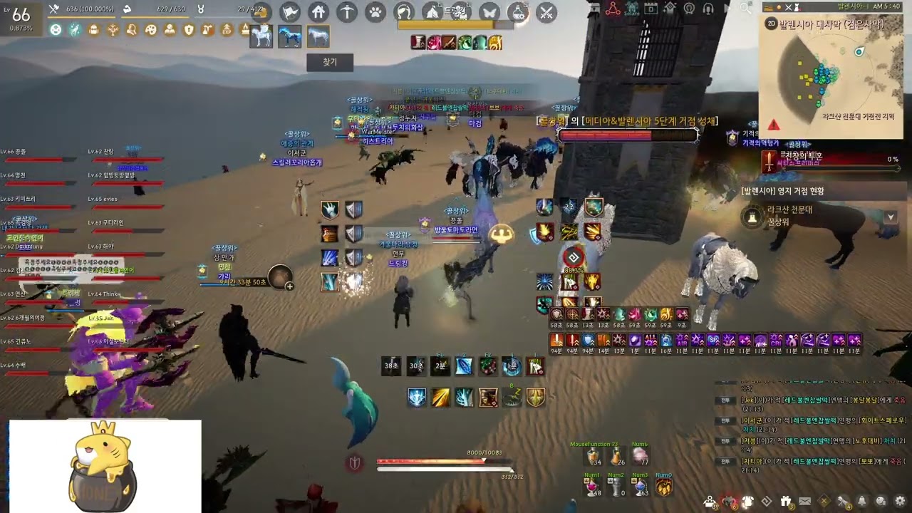 BDO Awk Valkyrie PVP Node War/ 검은사막  각성 발키리 거점전 발렌시아(제한)