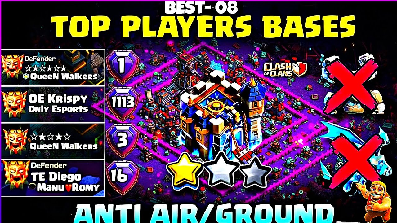 Top 8 Best Town Hall 18 Legend Bases for 1 STARS ! With TH18 War Base Link (Clash of Clans)