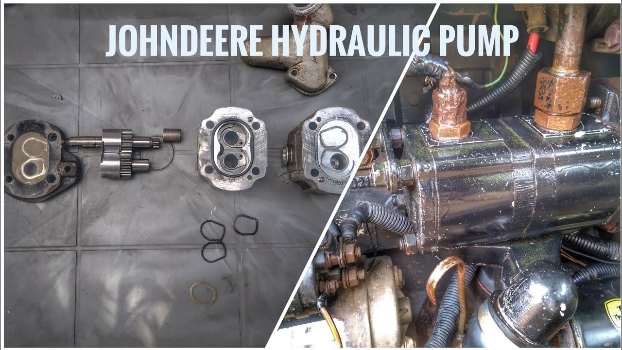 #Johndeer #HydraulicPumpRepair Johndeere tractor pump oil seal kit change 1 Dual hydraulic pump 1
