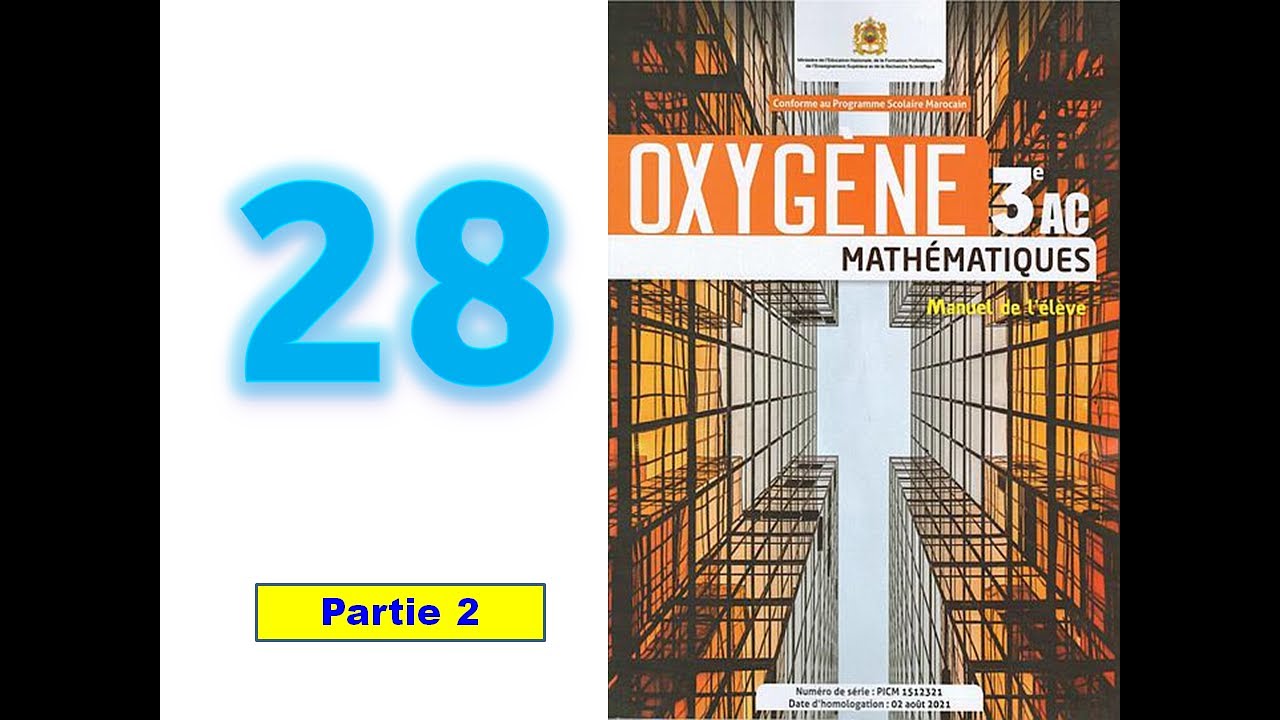 Oxygène en mathematique 3AC page  28 partie 2