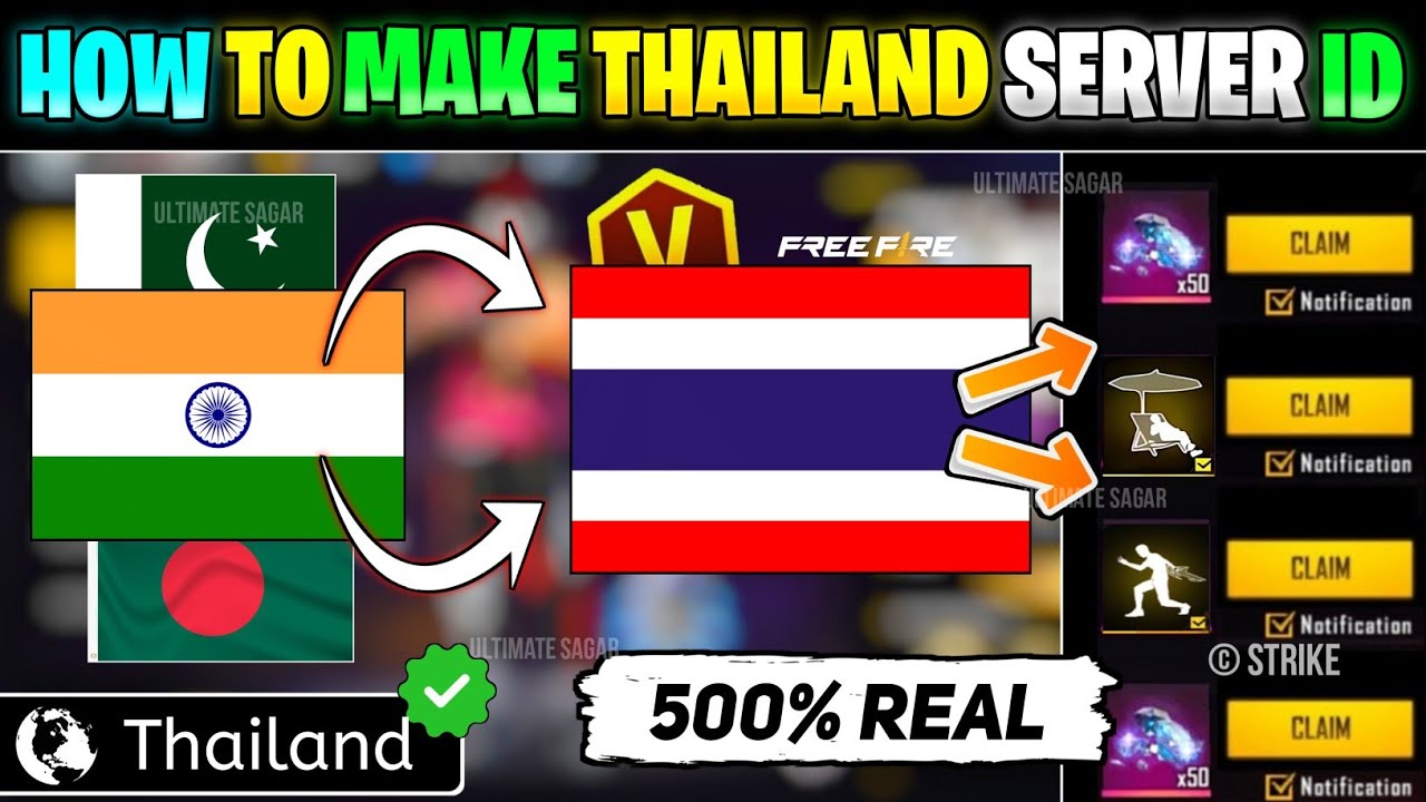 How To Make Thailand Server Id In Free Fire || Thailand Server Free Fire Id Kaise Banaye