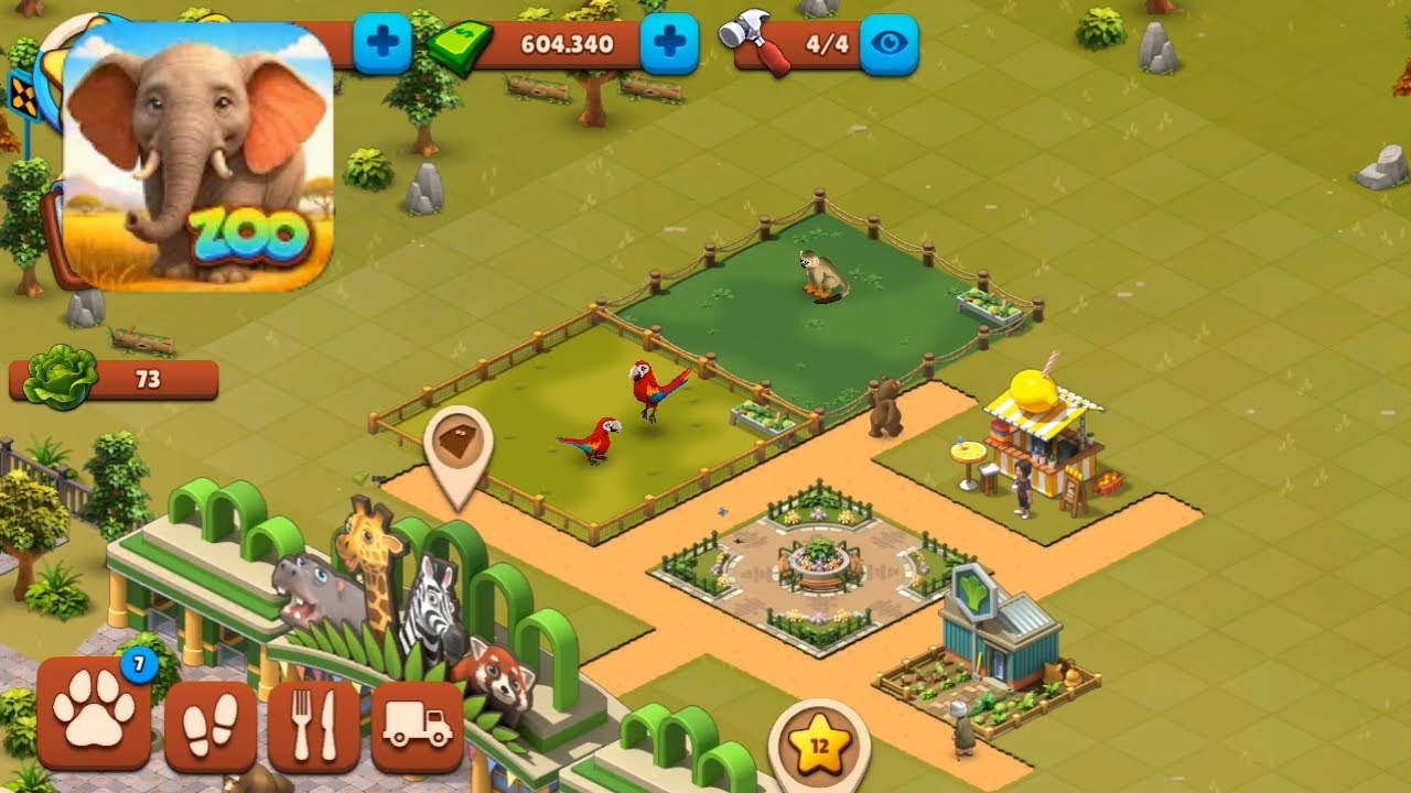 Gameplay zoo island : taman keluarga || tutorial review - android