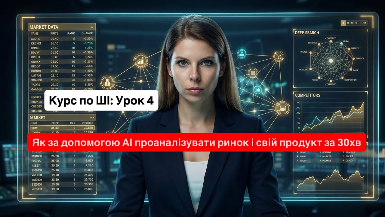 🎥 Урок по ШІ 4 — AI для аналітики - як проаналізувати тренди, ринок і конкурентів за 30хв