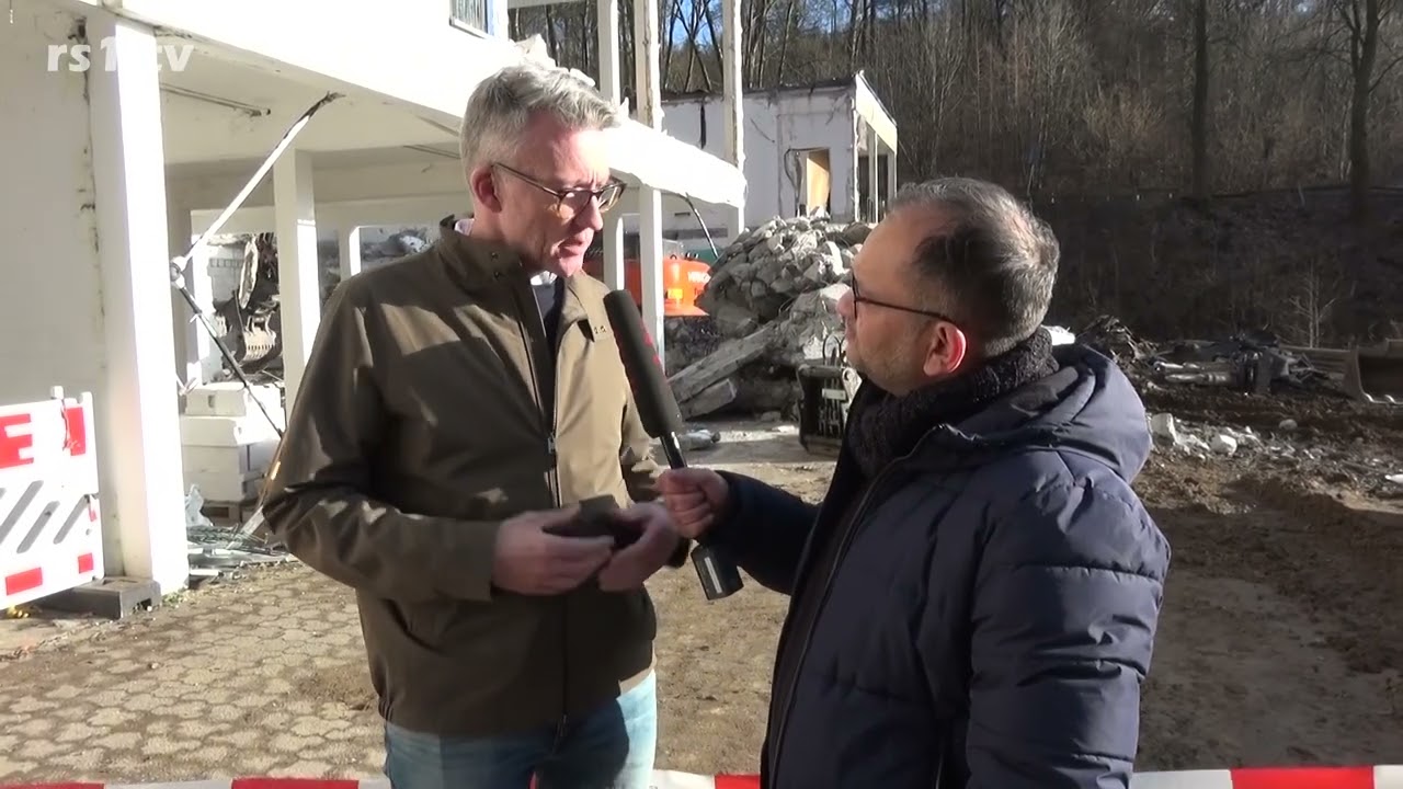 Aktueller Stand beim Umbau Freibad Eschbachtal
