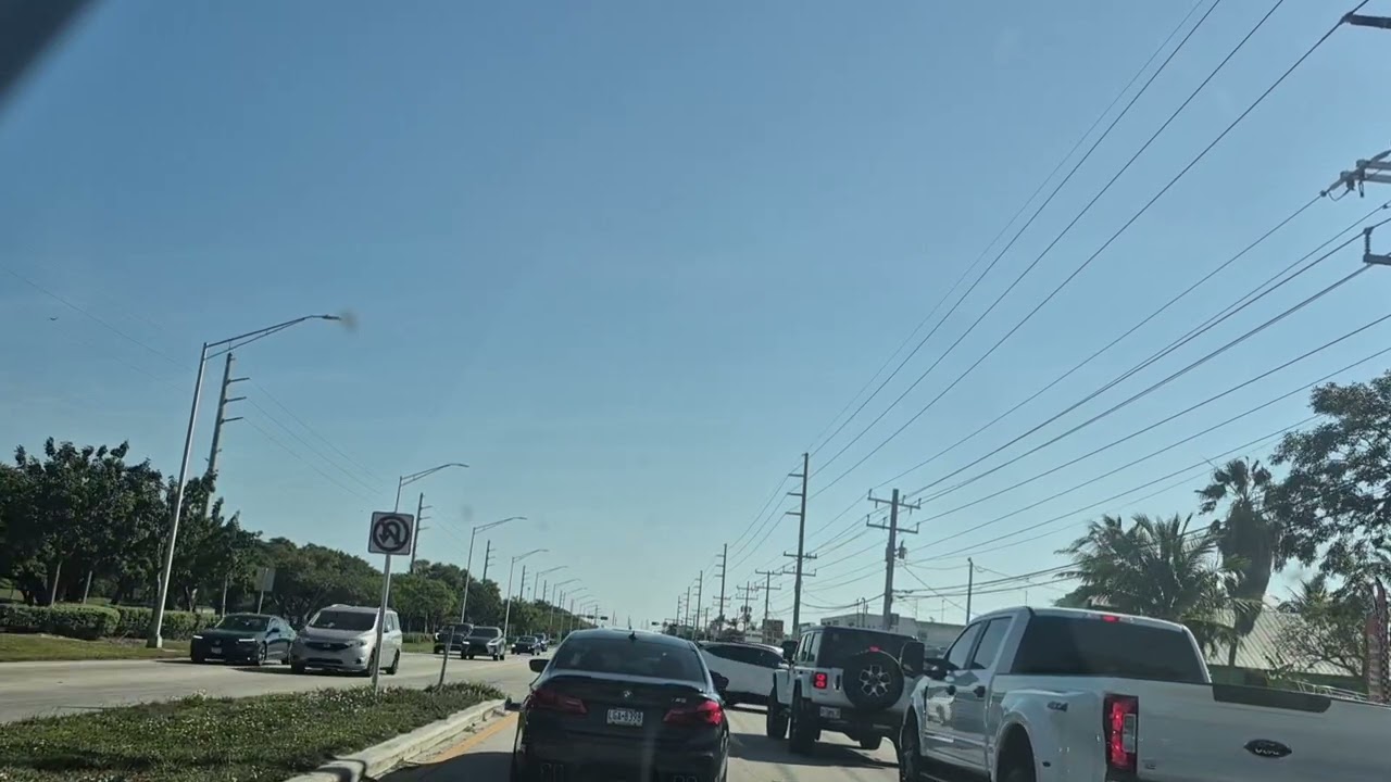 Driving out from Key West, Florida
