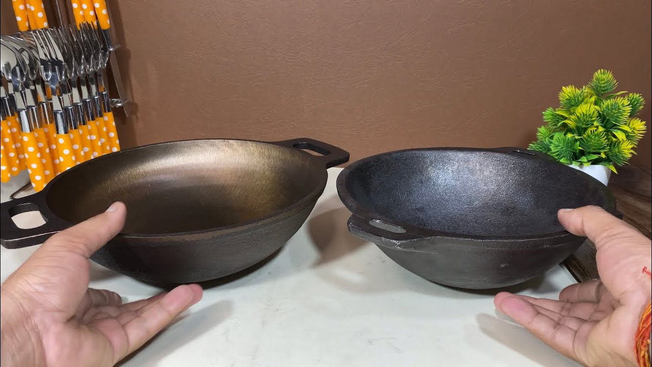 Rock Vs Indus Valley Cast iron Kadhai Comparision | How to buy Cast iron Cookware l Rock Cast Iron